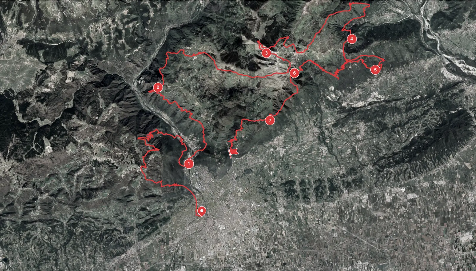 Mappa percorso 100 KM