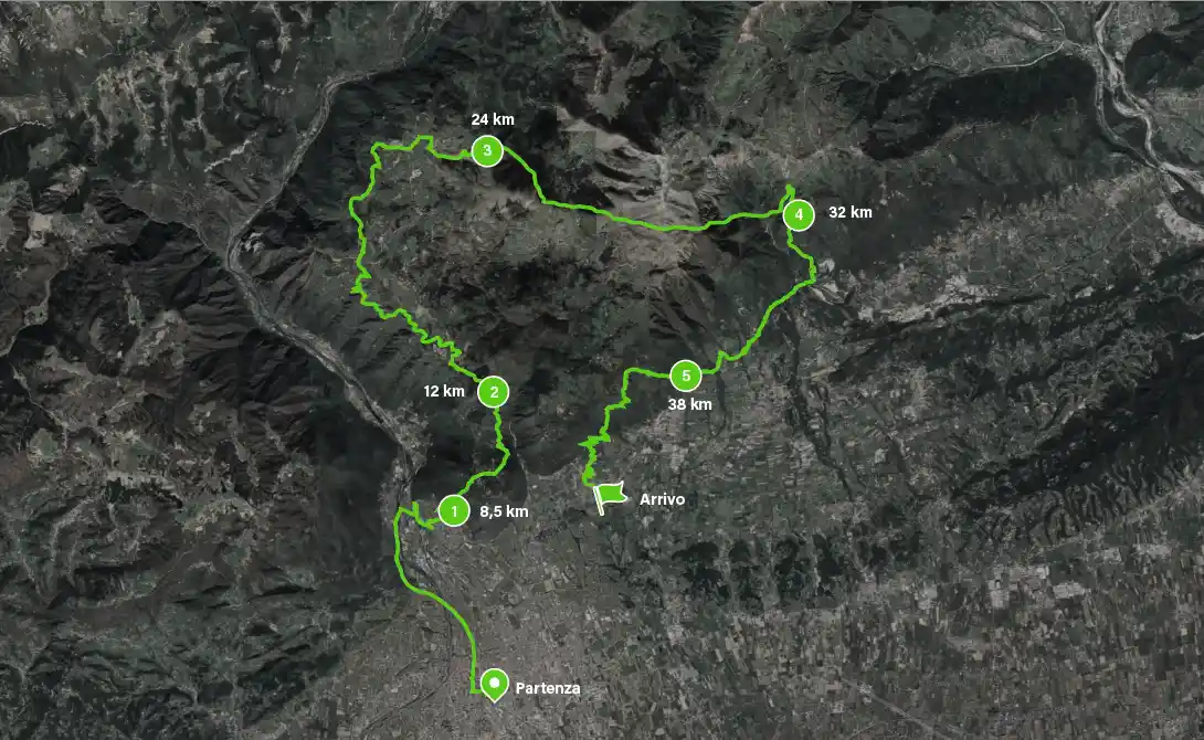 Mappa percorso 40 KM