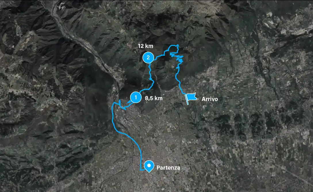 Mappa percorso 20 KM